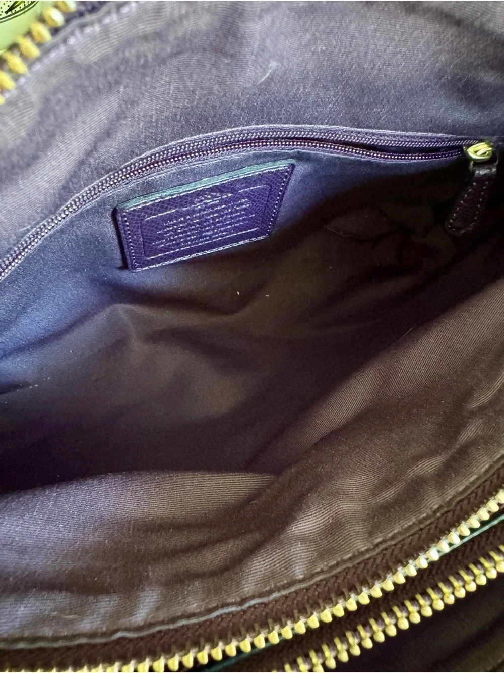 Coach Christie Carryall Satchel – Purple Crossgrain Leather